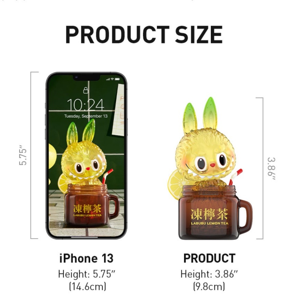 POP MART LABUBU Lemon Tea Figure - Picture 5 of 7